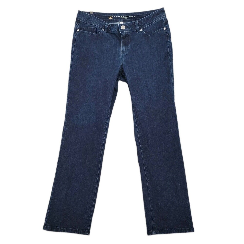 Lauren Conrad Womens Jeans Size 14S Slim Boot Dark Blue Wash 34x30